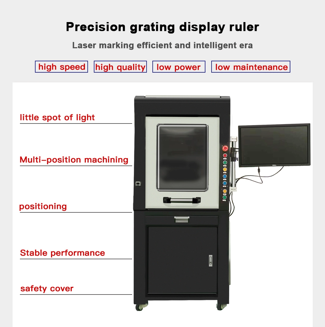 Factory Outlet 8W 10W 15W Green Light Enclosed Fiber Laser Marking Machine for Plastic Metal